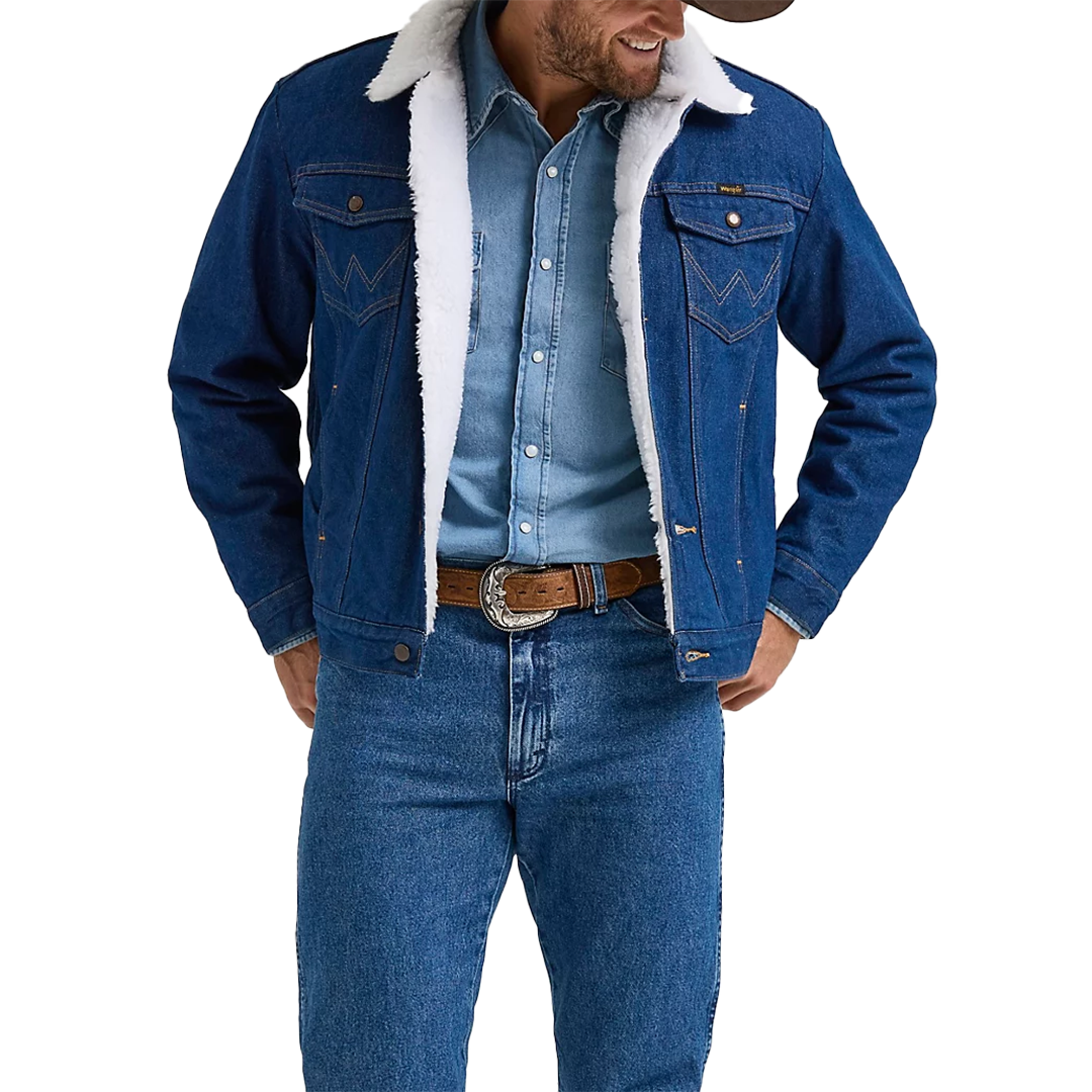 Wrangler Men's Sherpa Lined Denim Jacket