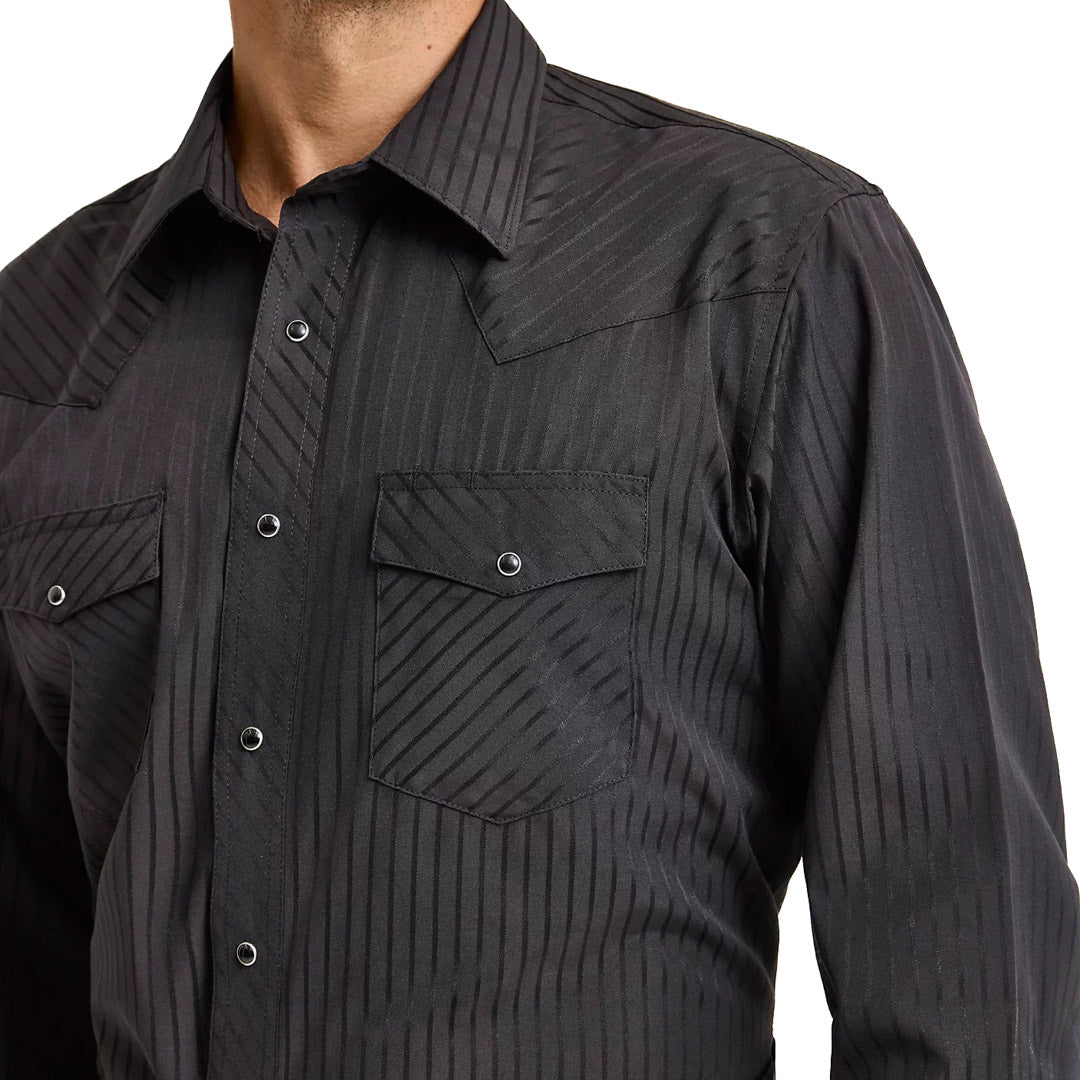 Wrangler Men's Sport Western Long Sleeve Snap Shirt