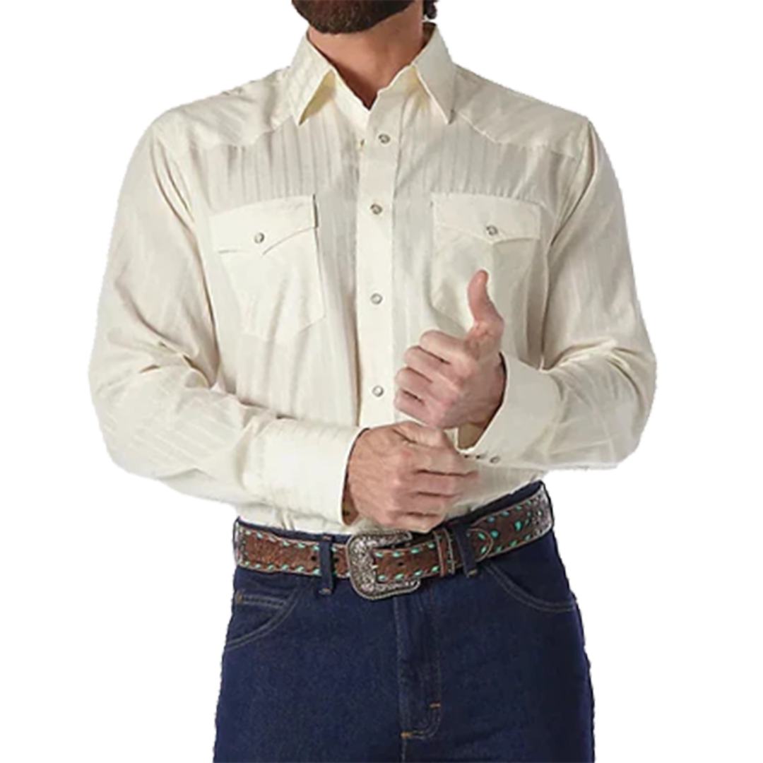 Chemise à manches longues boutonnée à motif écossais Wrangler Rétro Premium pour homme