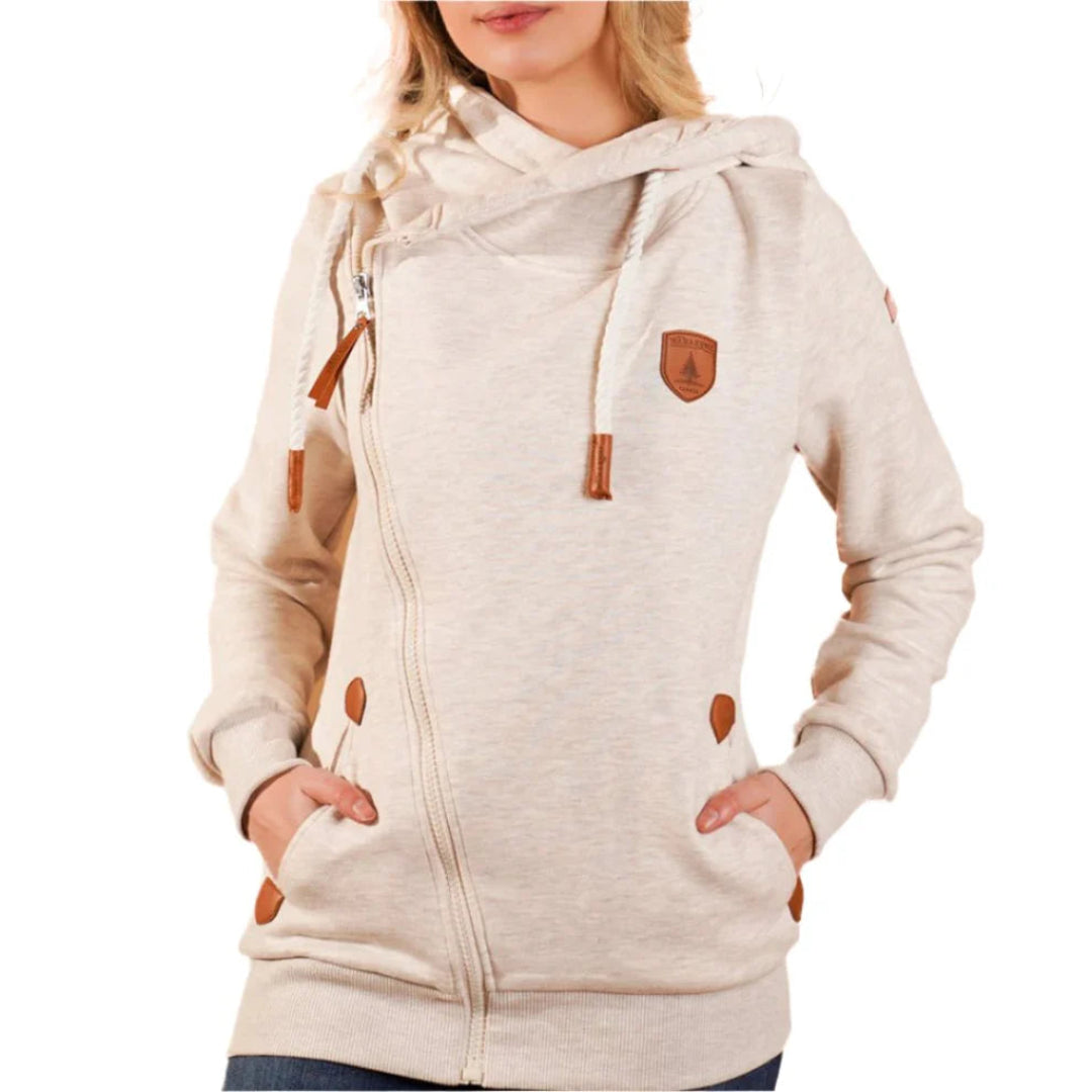 Sweat à capuche zippé asymétrique Athena Wanakome pour femme
