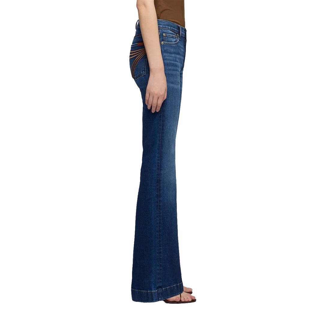 7 For All Mankind Women's Dojo In Slim Illusion Wide-leg Jeans