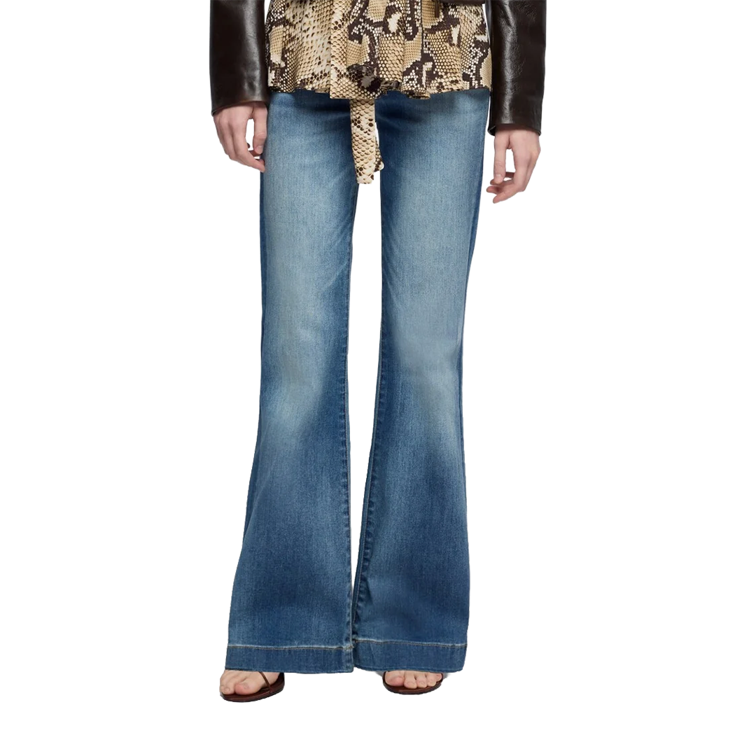 7 For All Mankind Women's Tailorless Dojo In Slim Illusion Wide-leg Jeans