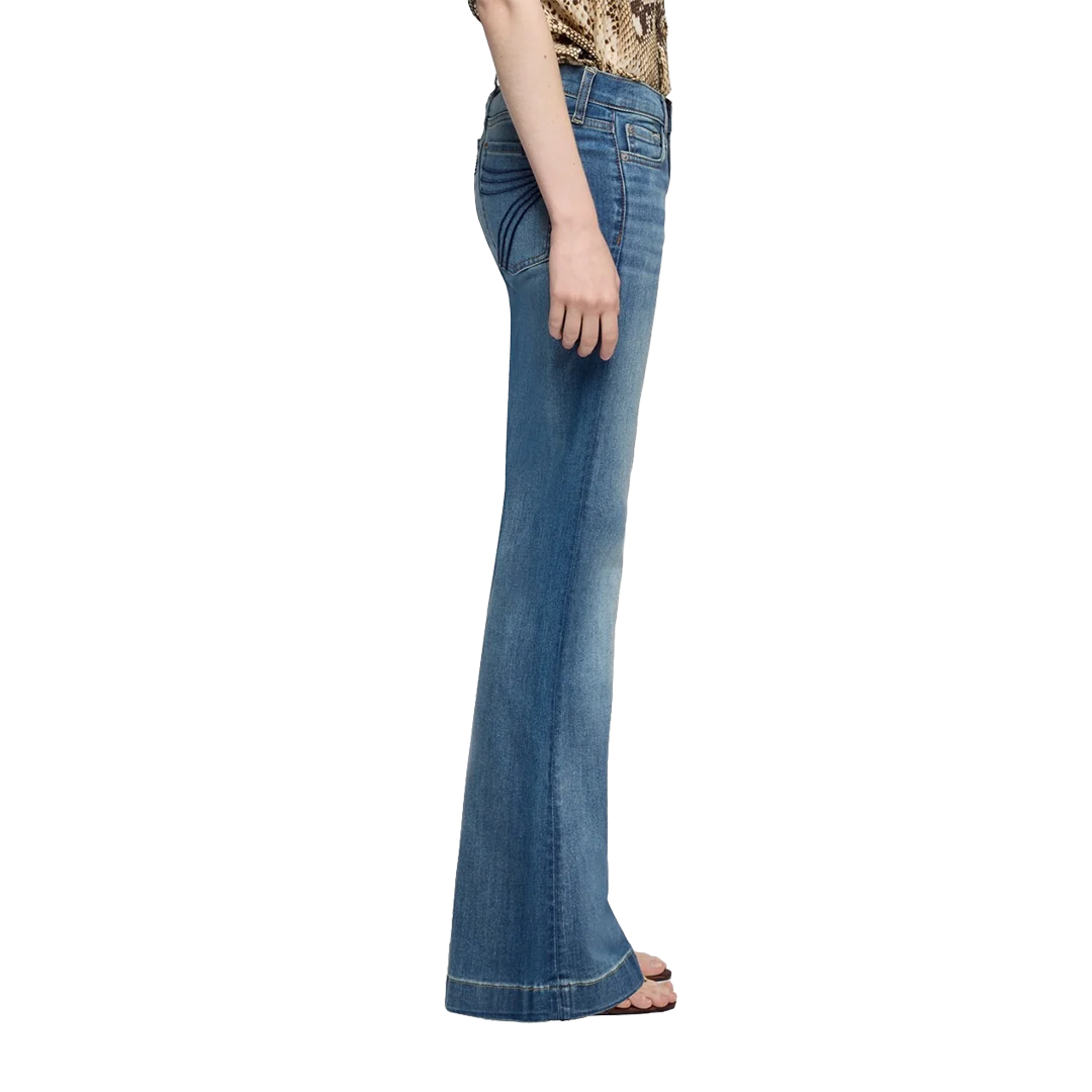 7 For All Mankind Women's Tailorless Dojo In Slim Illusion Wide-leg Jeans