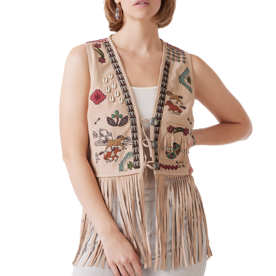 Double D Ranch Women's Sentinel Mesa Leather Vest