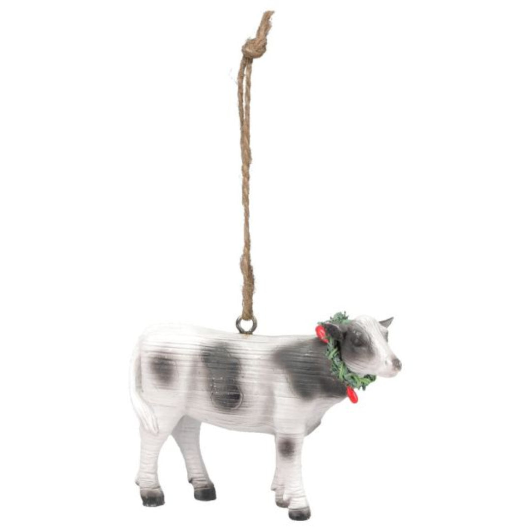 Tough 1 Dairy Cow with Wreath Ornament