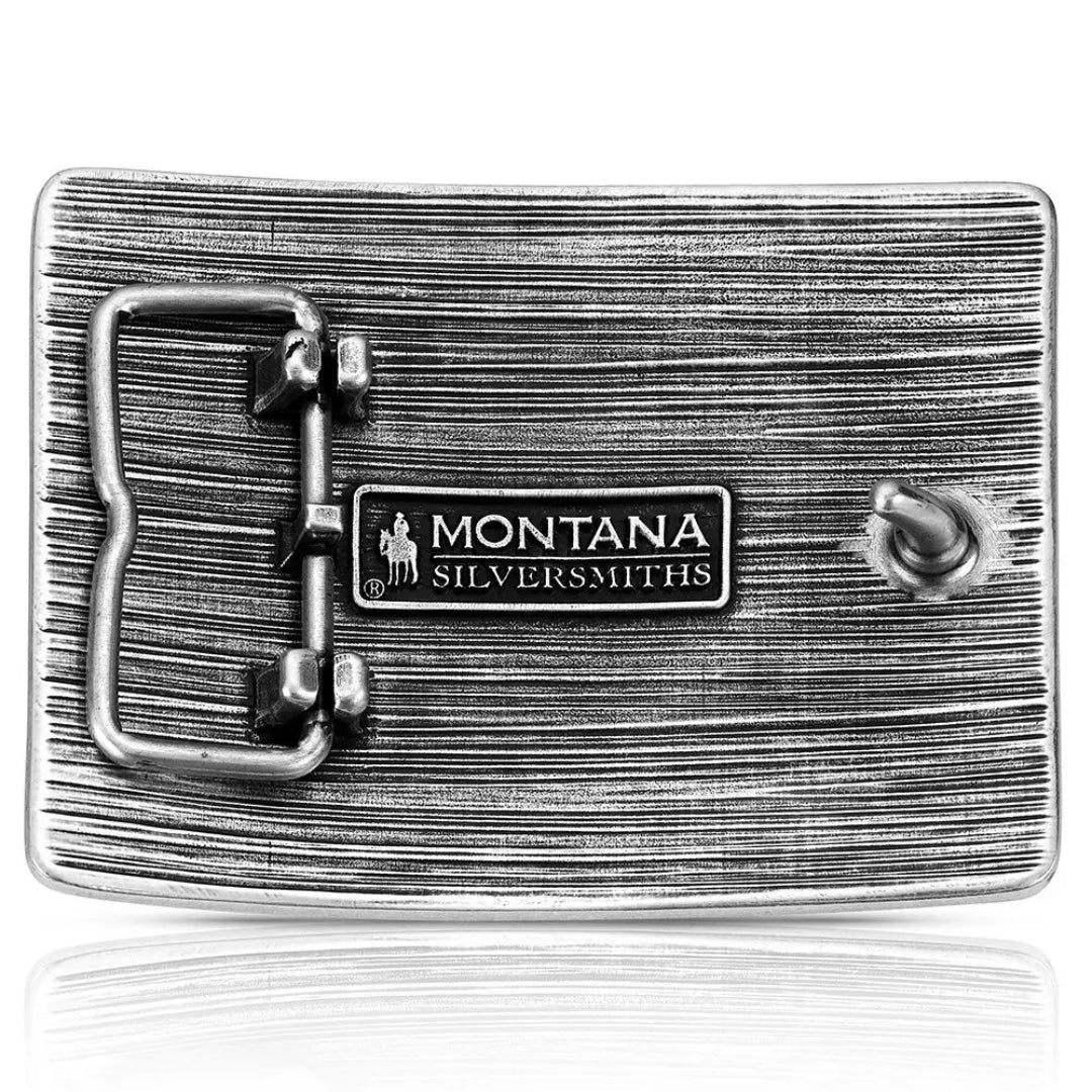 Boucle de ceinture Montana Silversmiths Attitude Longhorn encadrée