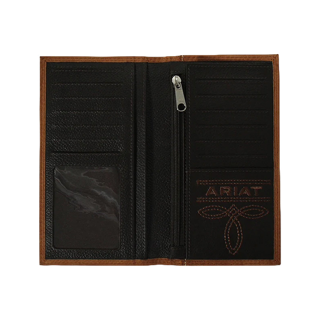 Portefeuille de rodéo pour hommes Ariat avec logo embossé