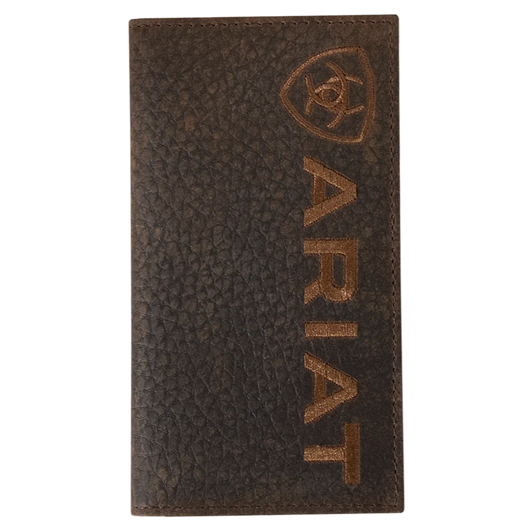 Ariat Men's Bull Hide Embroidered Rodeo Wallet
