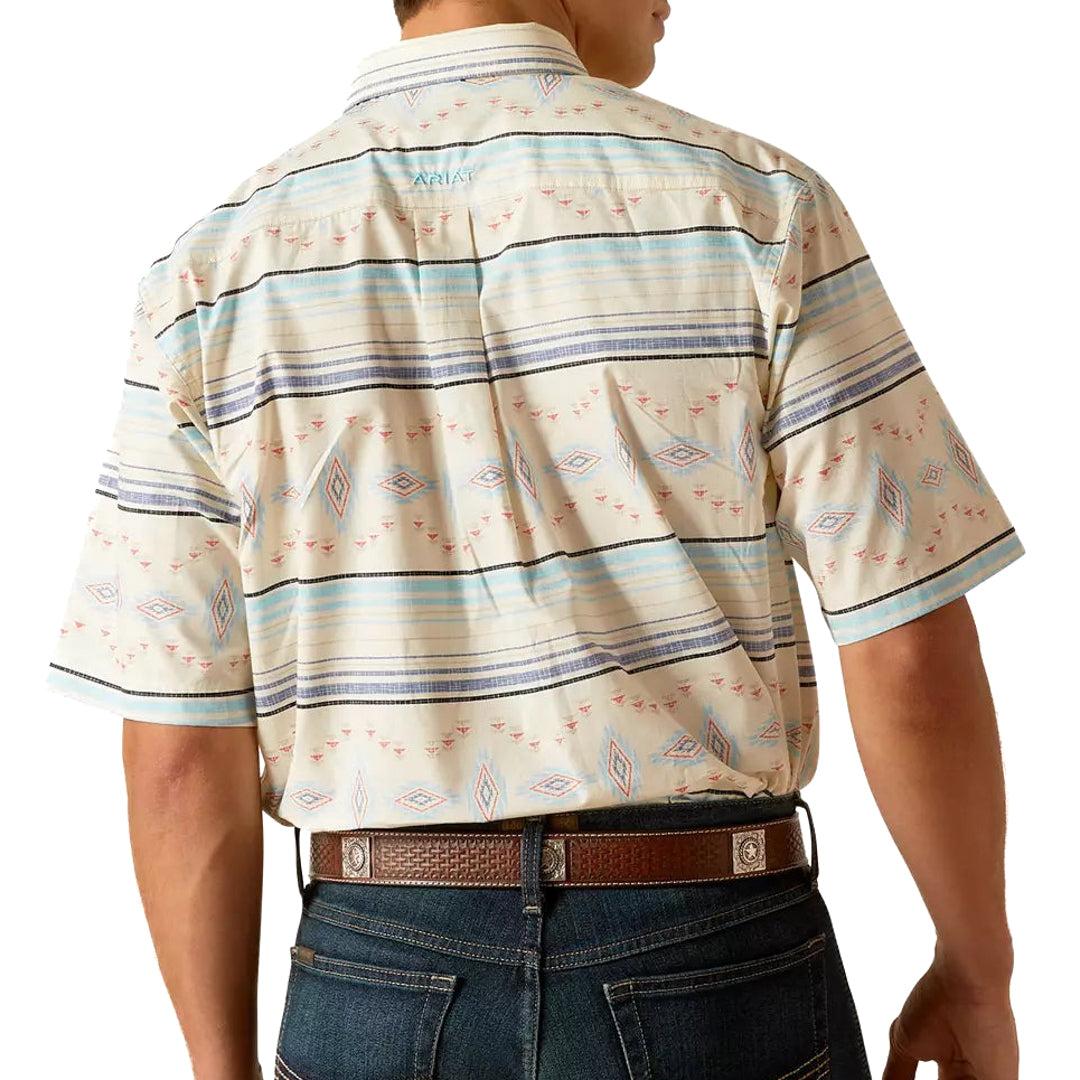 Ariat Men's Run This Town Aztec Classic Fit Short Sleeve Button-Down Shirt