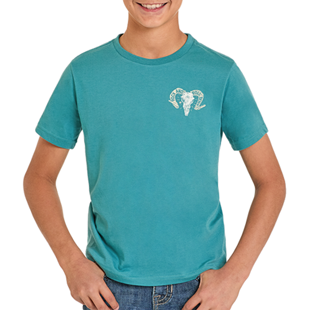 Rock & Roll Denim Boys' Ram Skull Graphic T-Shirt