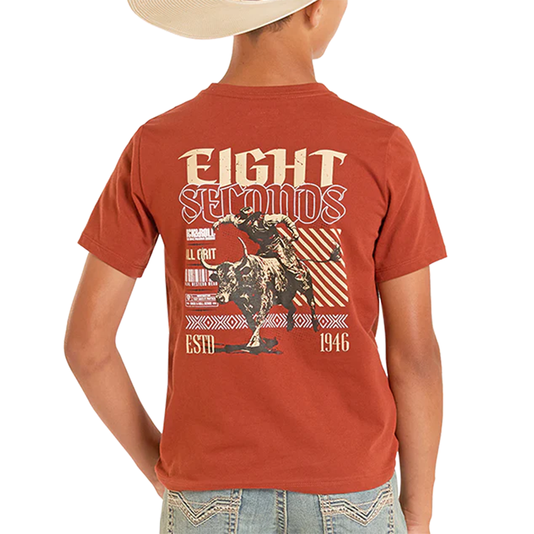 Rock & Roll Denim Boys' Eight Seconds Graphic T-Shirt