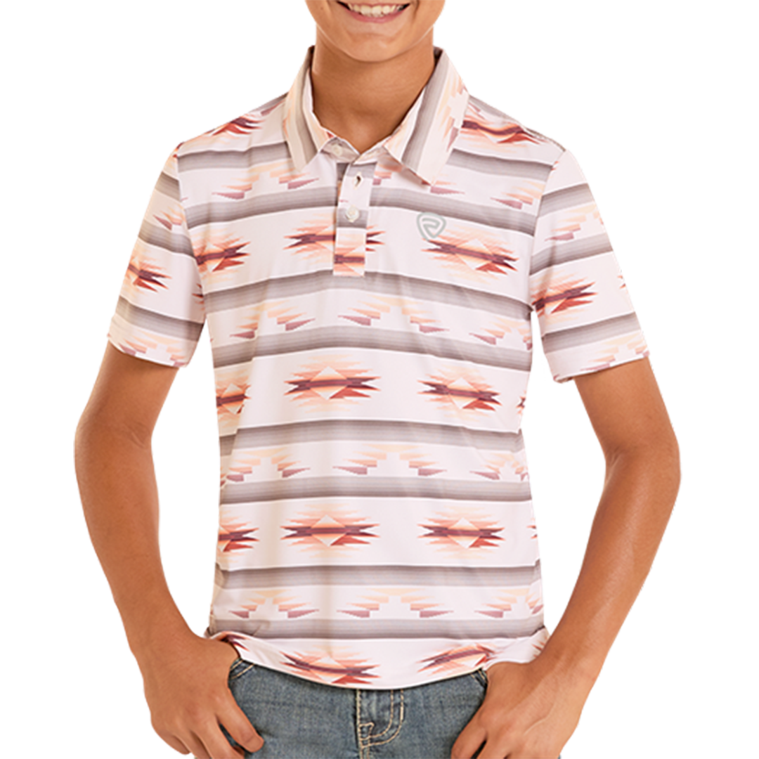 Rock & Roll Denim Boys' Tribal Aztec Print  Polo