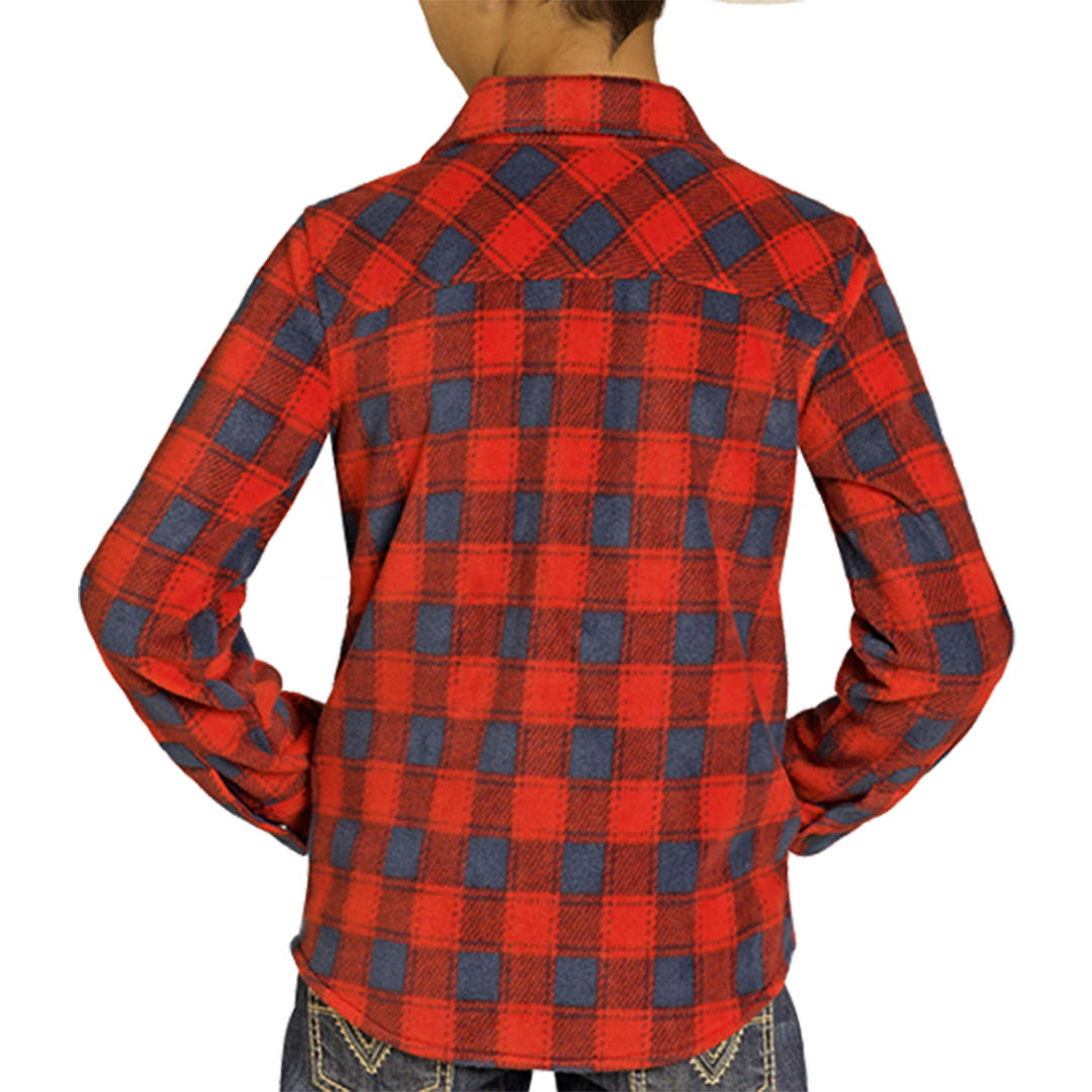 Rock & Roll Denim Boys' Plaid Fleece Shaket