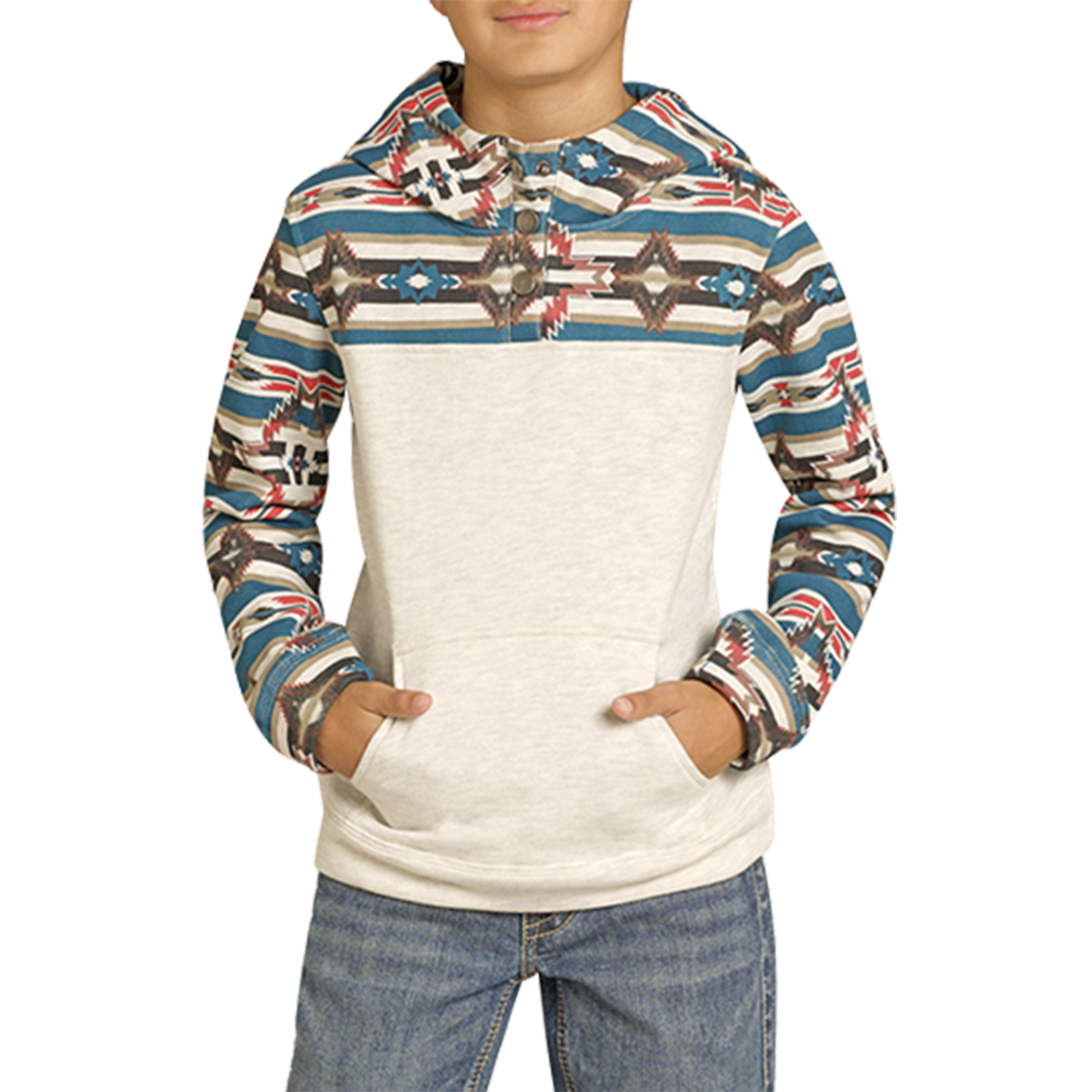 Sweat à capuche color-block Rock & Roll Denim pour garçons