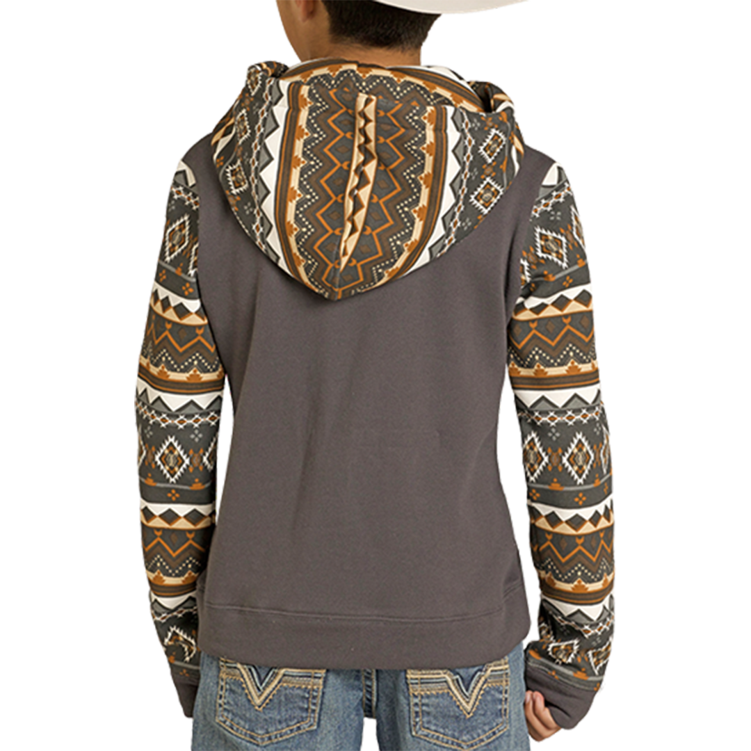 Rock & Roll Denim Boys' Aztec Hoodie