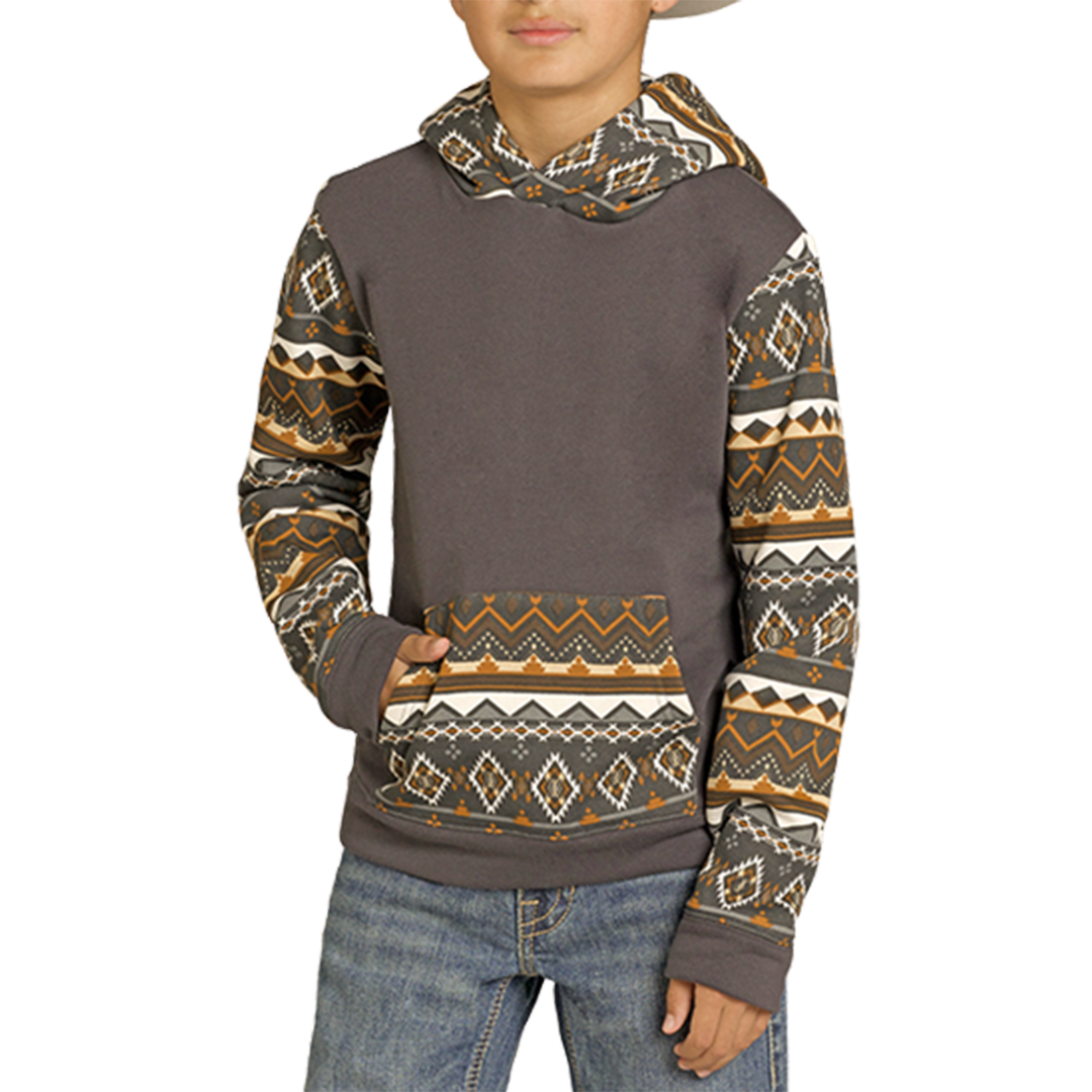 Rock & Roll Denim Boys' Aztec Hoodie