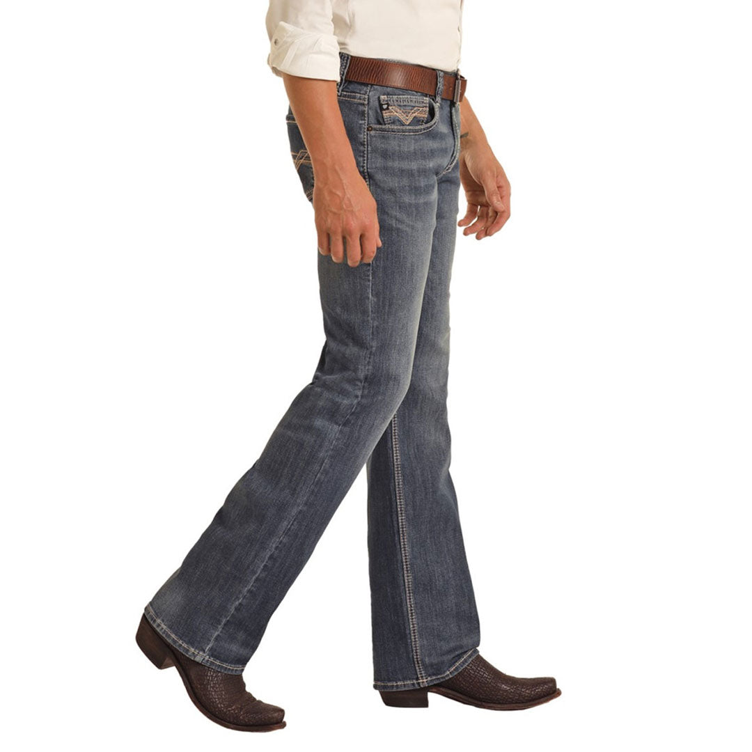 Rock & Roll Denim Men's Vintage Pistol Straight Bootcut Jeans