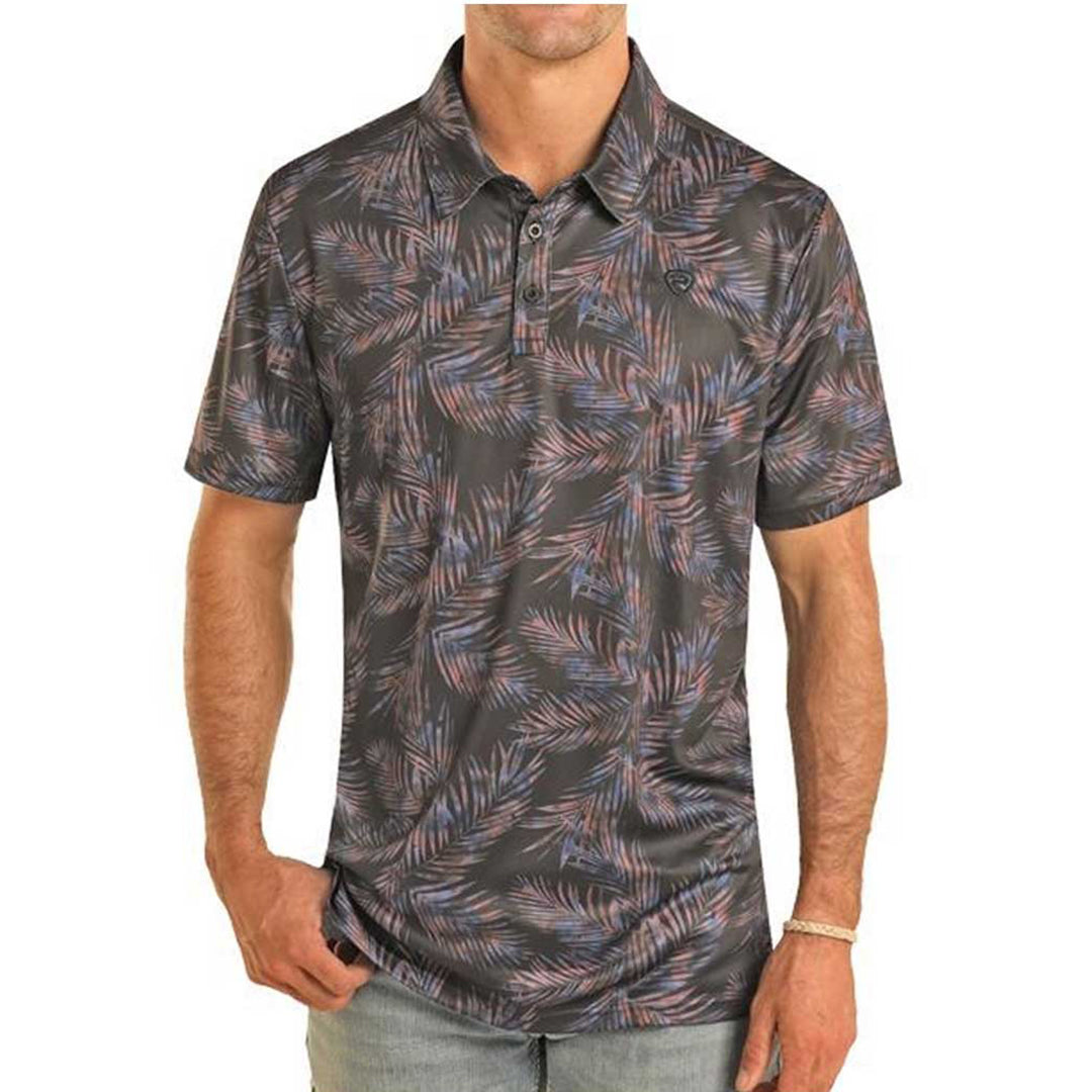 Rock & Roll Denim Men's Printed Tropical Polo