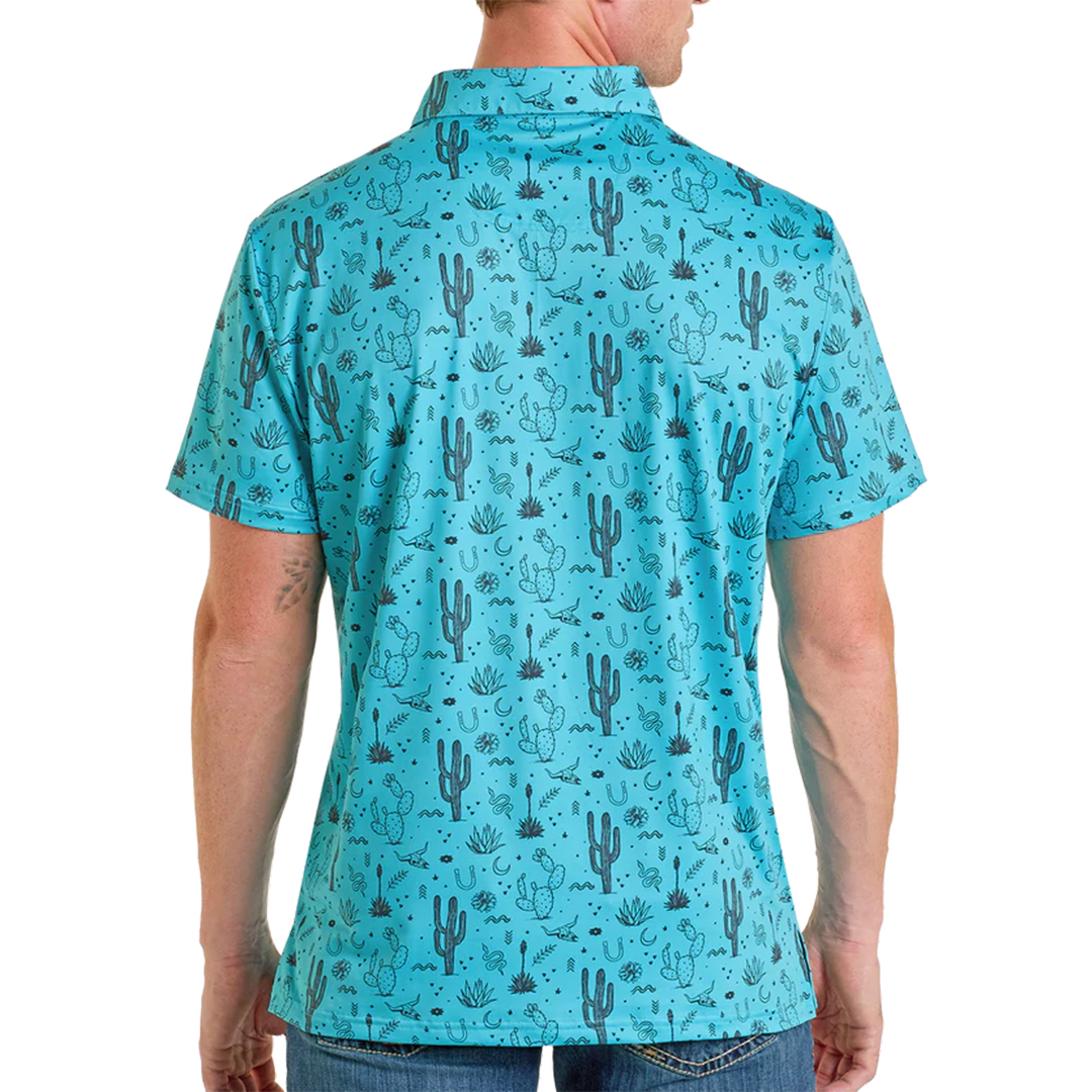 Rock & Roll Denim Men's Western Desert Short Sleeve Polo