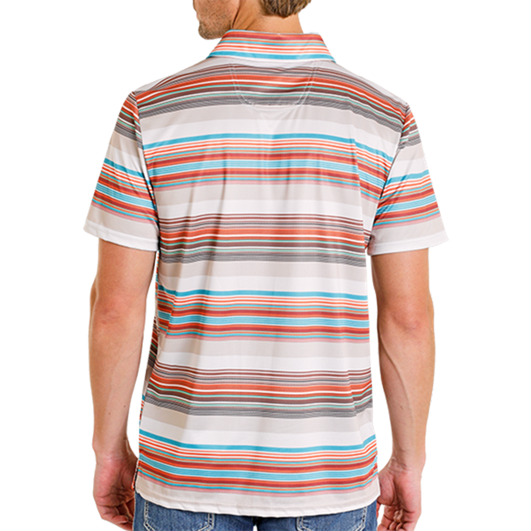 Rock & Roll Denim Men's Serape Stripe Printed Polo