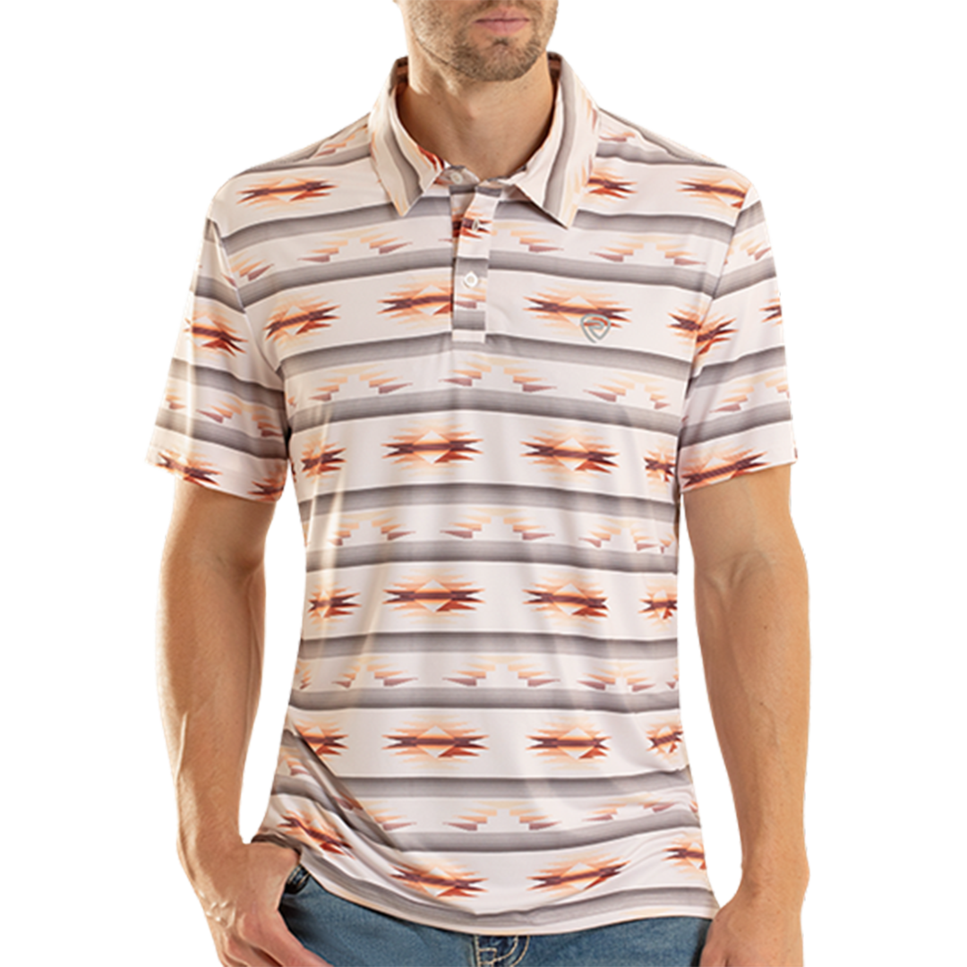 Rock & Roll Denim Men's Tribal Aztec Polo