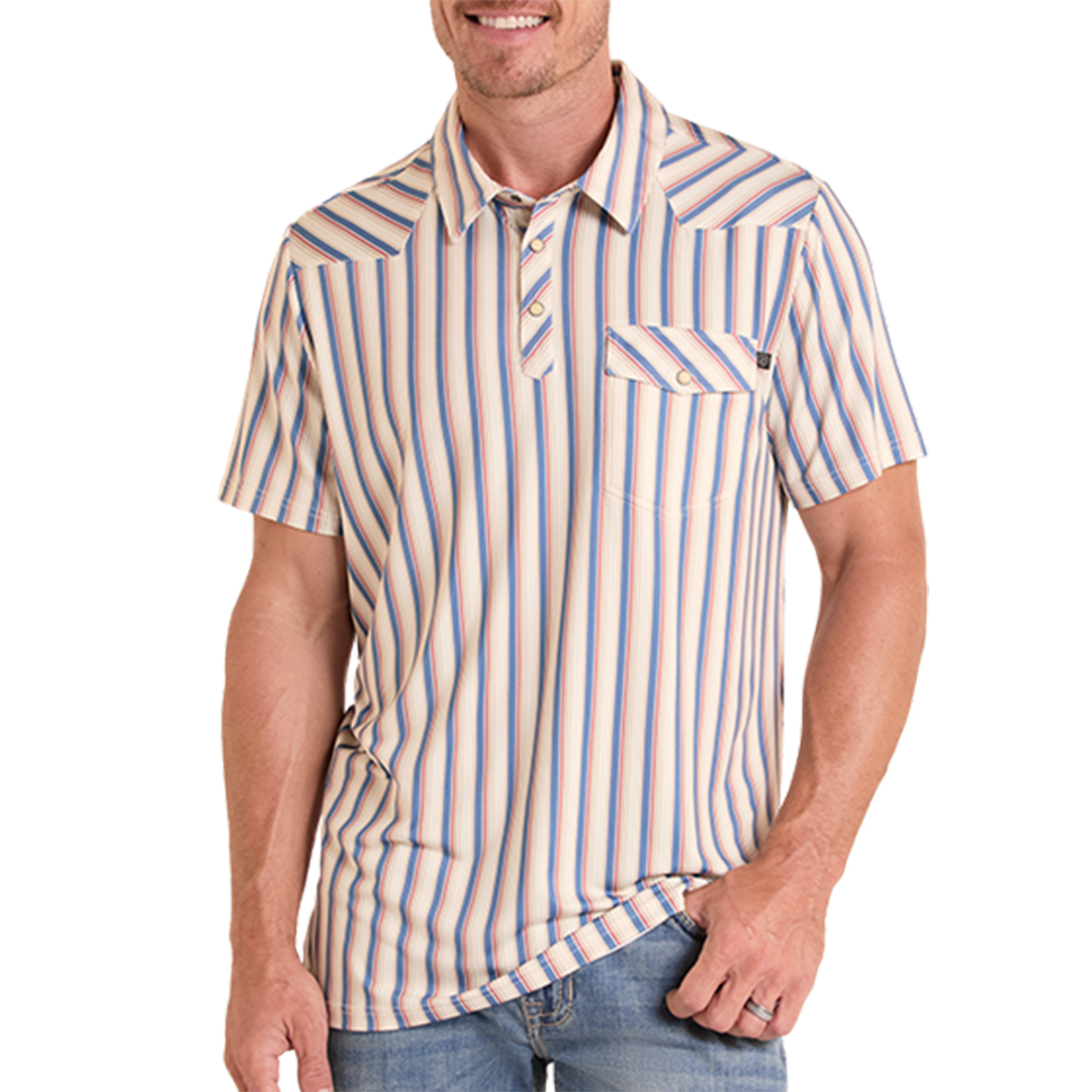 Polo imprimé Rock & Roll Denim pour homme