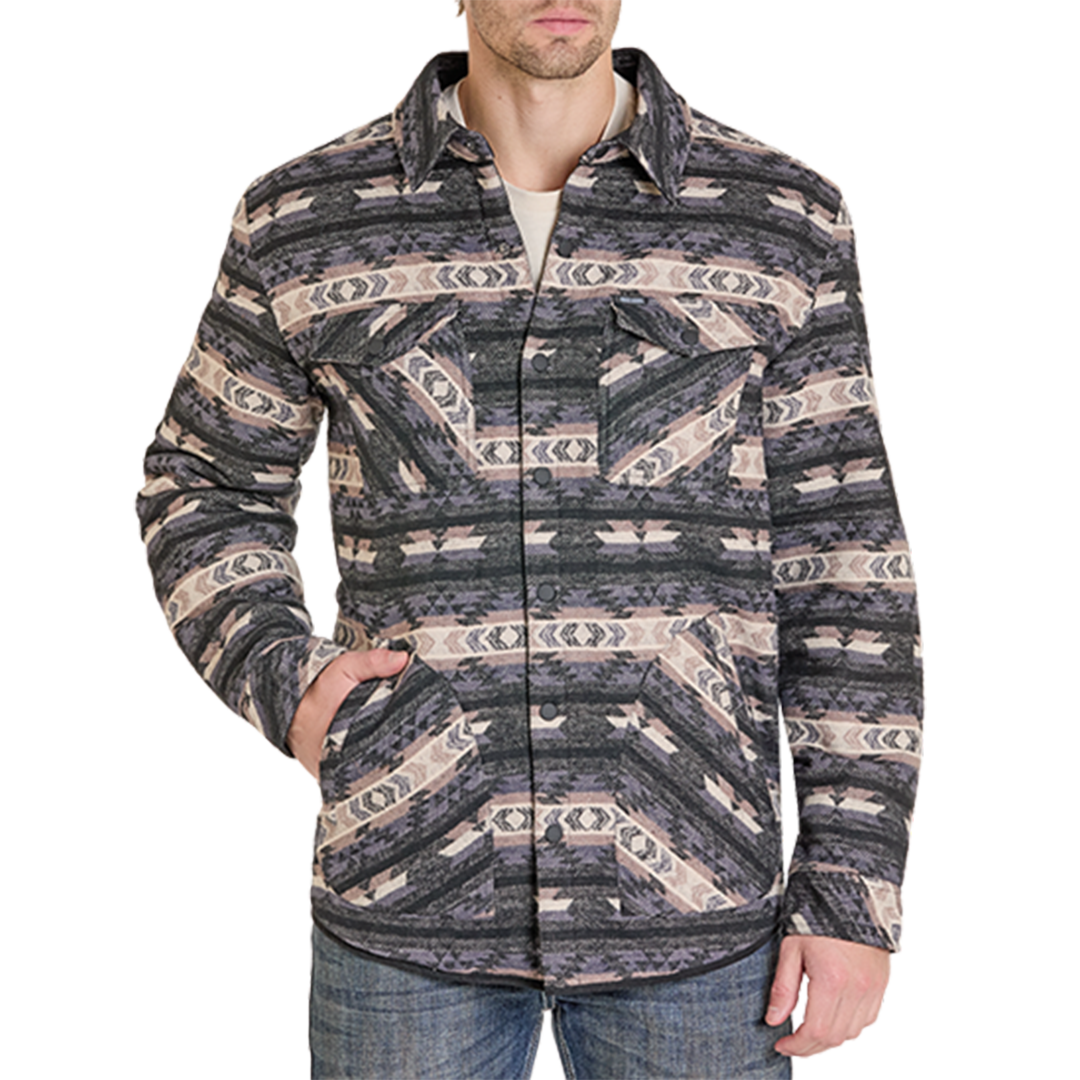 Chemisette-veste Rock & Roll Denim pour homme à chevrons aztèques