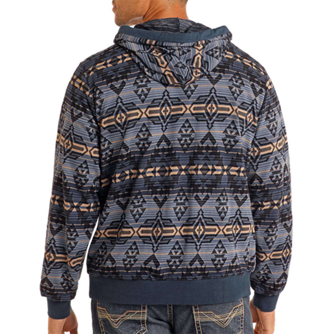 Rock & Roll Denim Men's Aztec Jacquard Hoodie