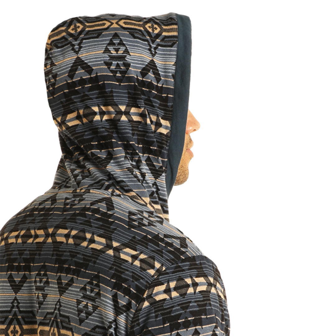 Rock & Roll Denim Men's Aztec Jacquard Hoodie