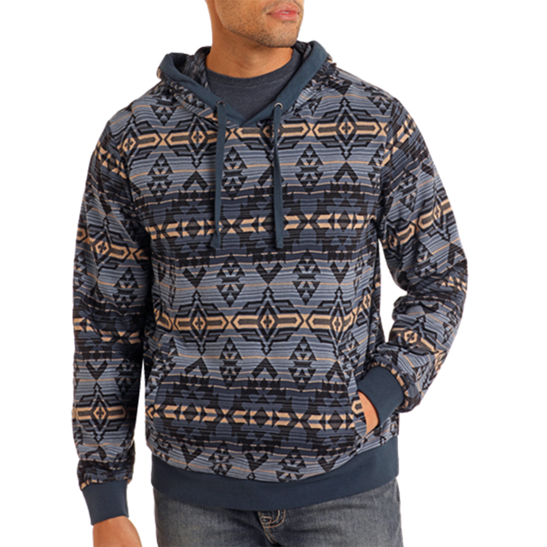 Rock & Roll Denim Men's Aztec Jacquard Hoodie