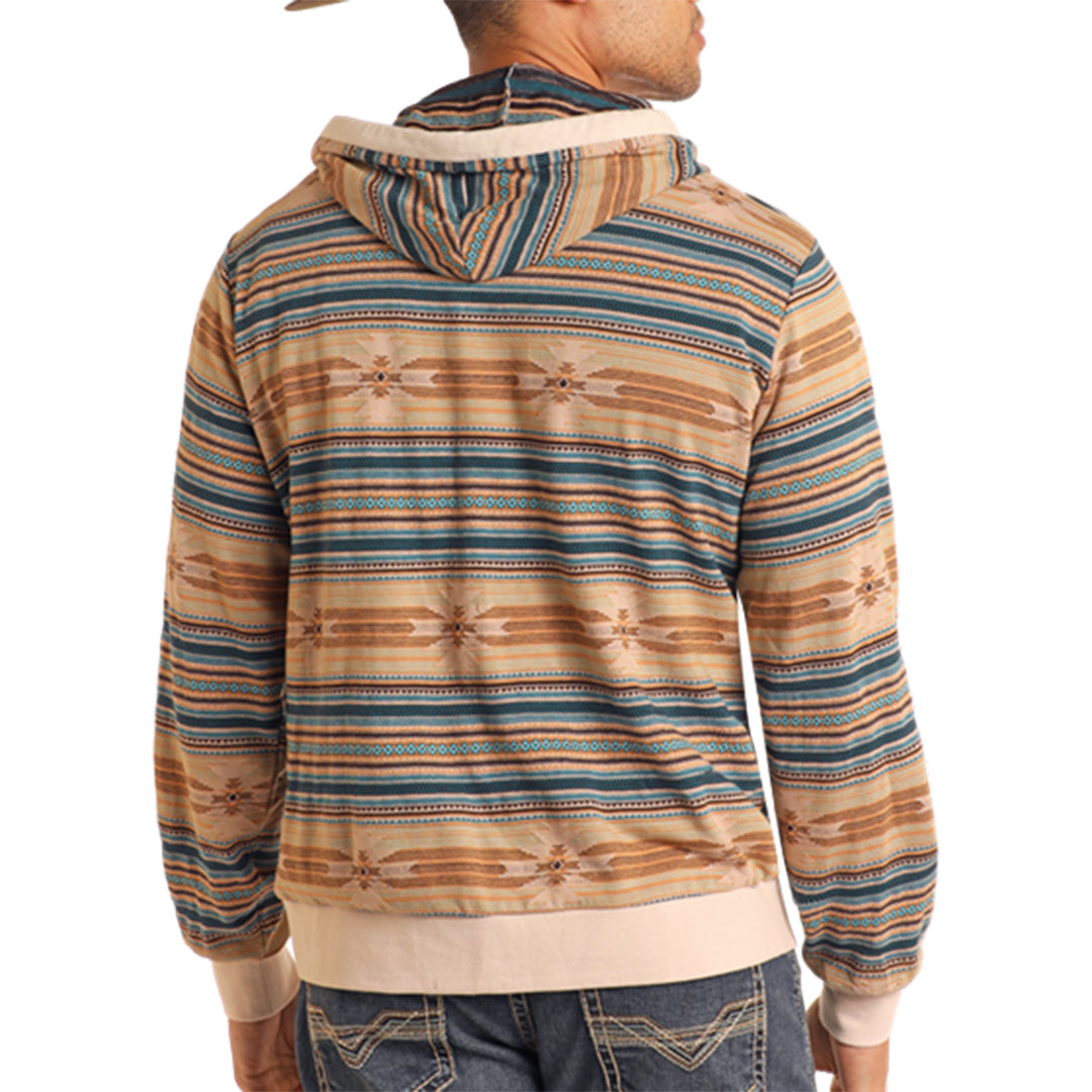 Rock & Roll Denim Men's Aztec Jacquard Hoodie