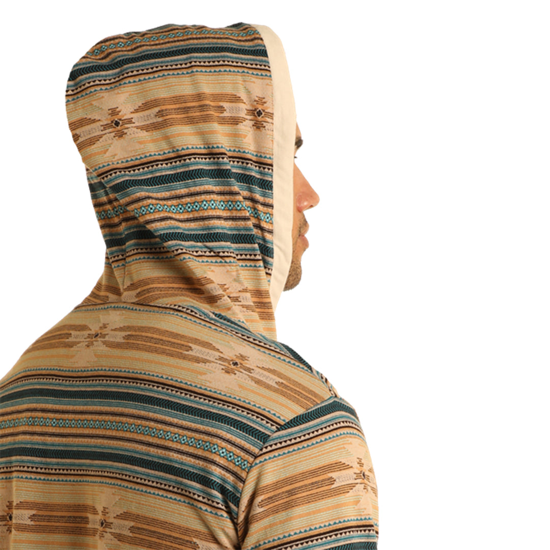 Rock & Roll Denim Men's Aztec Jacquard Hoodie