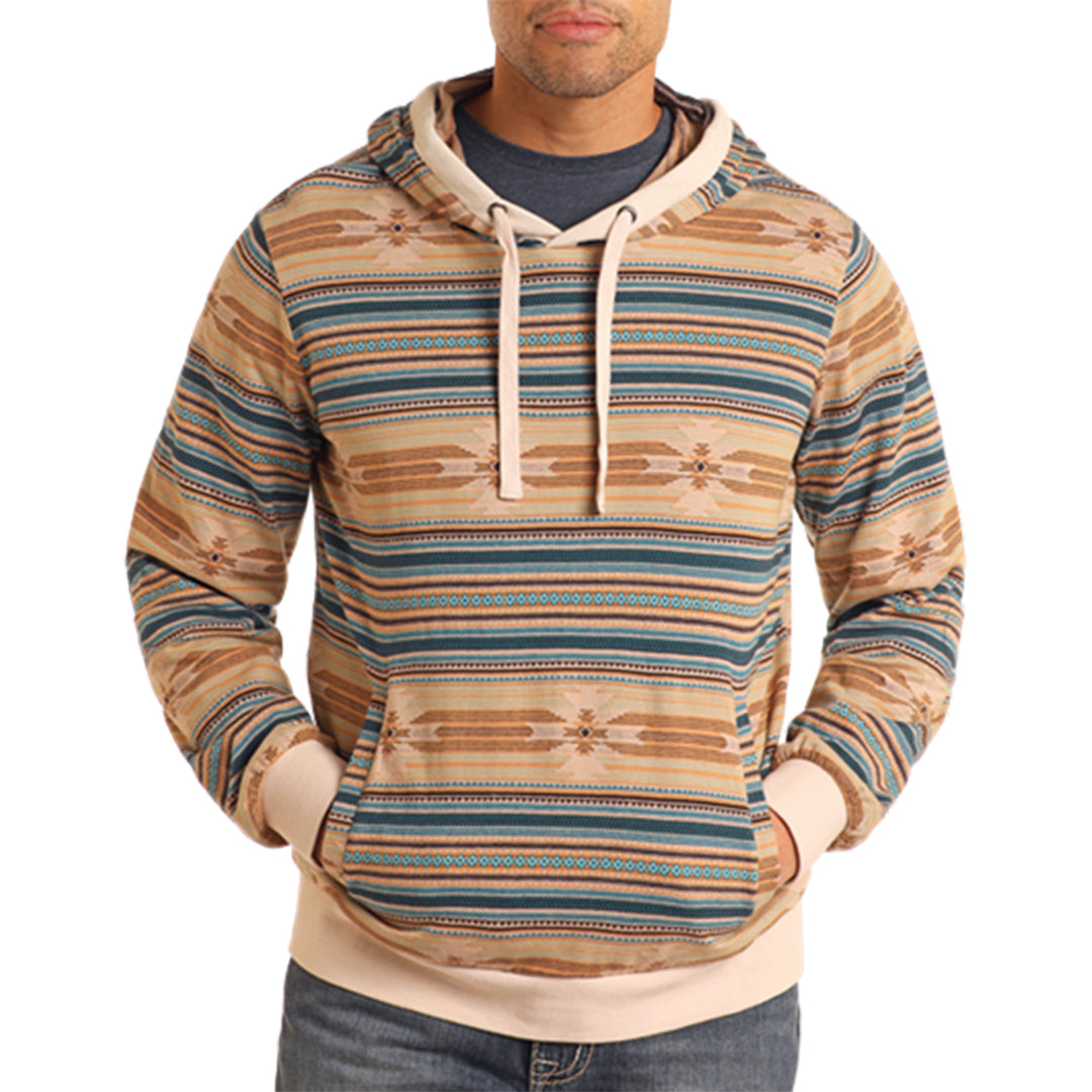 Rock & Roll Denim Men's Aztec Jacquard Hoodie