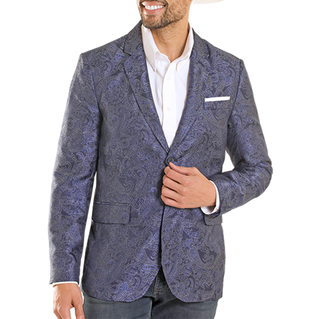 Veston sport homme Rock & Roll Denim à motif cachemire