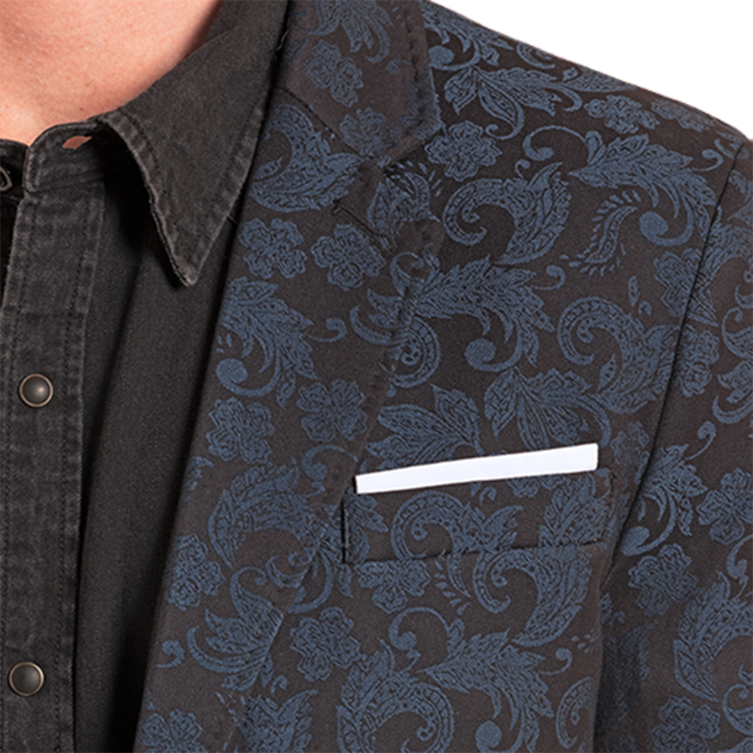 Veston sport homme Rock & Roll Denim à motif cachemire
