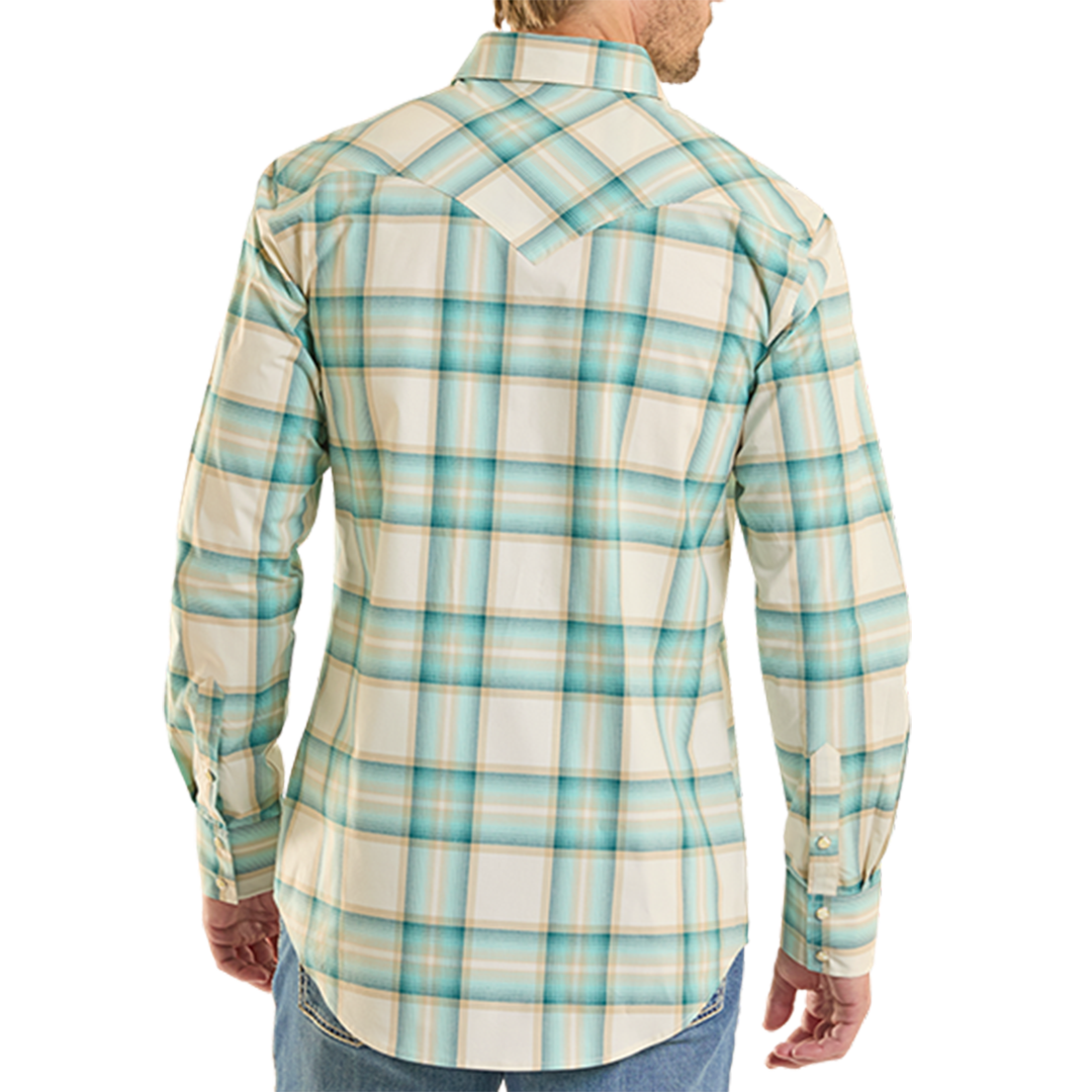 Chemise à manches longues à boutons-pression avec imprimé fantaisie Rock & Roll Denim pour homme