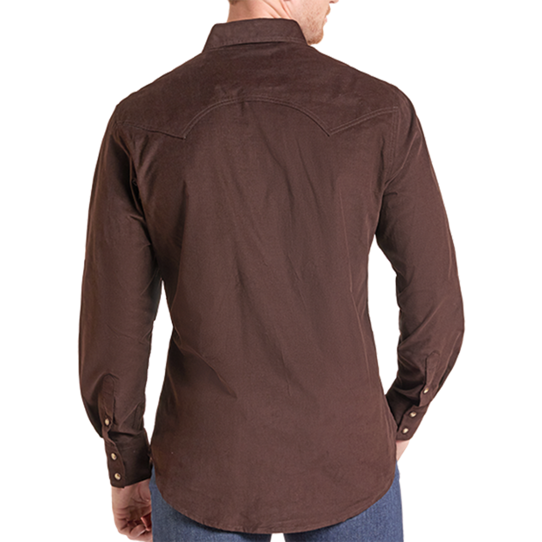 Chemise à manches longues à boutons-pression avec imprimé fantaisie Rock & Roll Denim pour homme