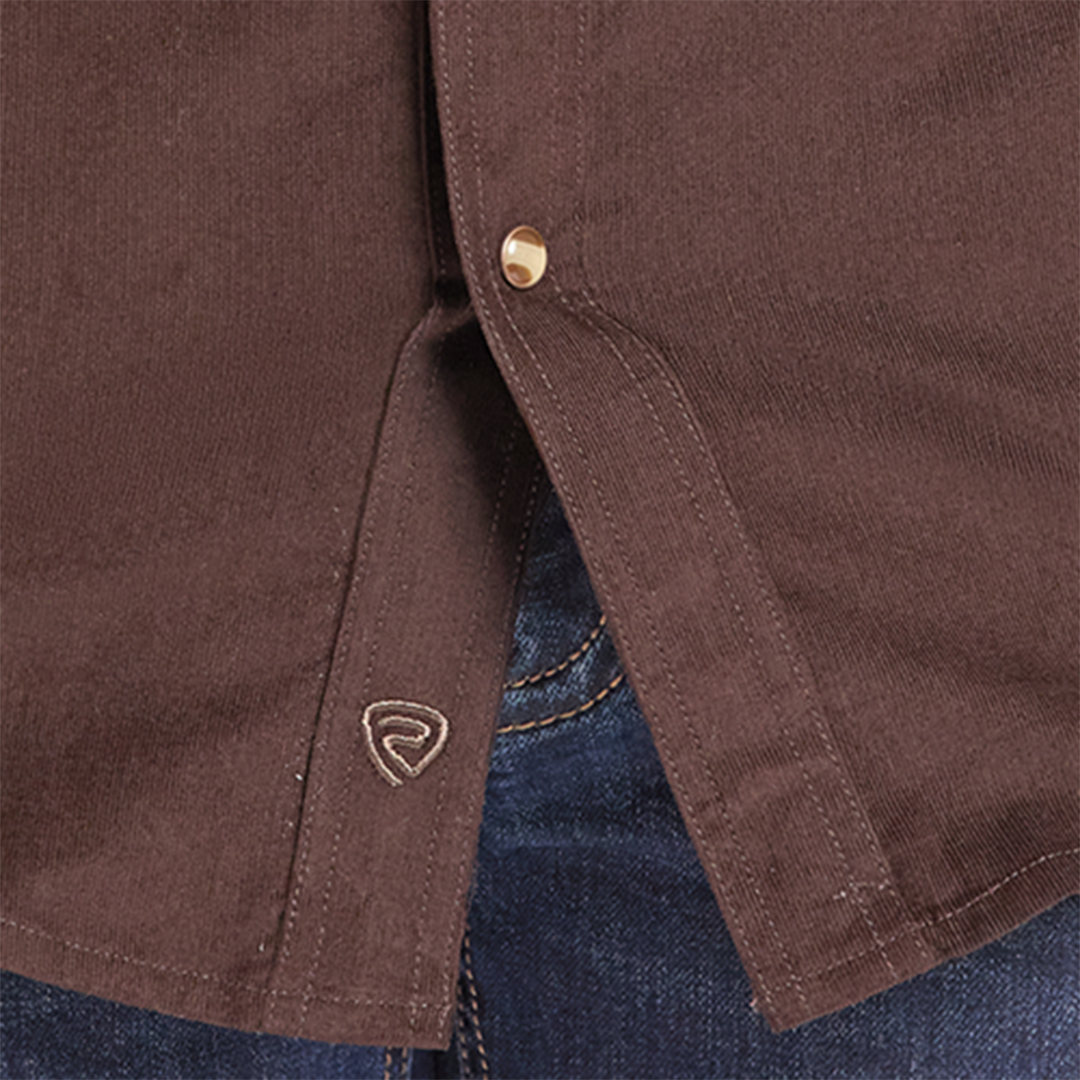 Chemise à manches longues à boutons-pression avec imprimé fantaisie Rock & Roll Denim pour homme