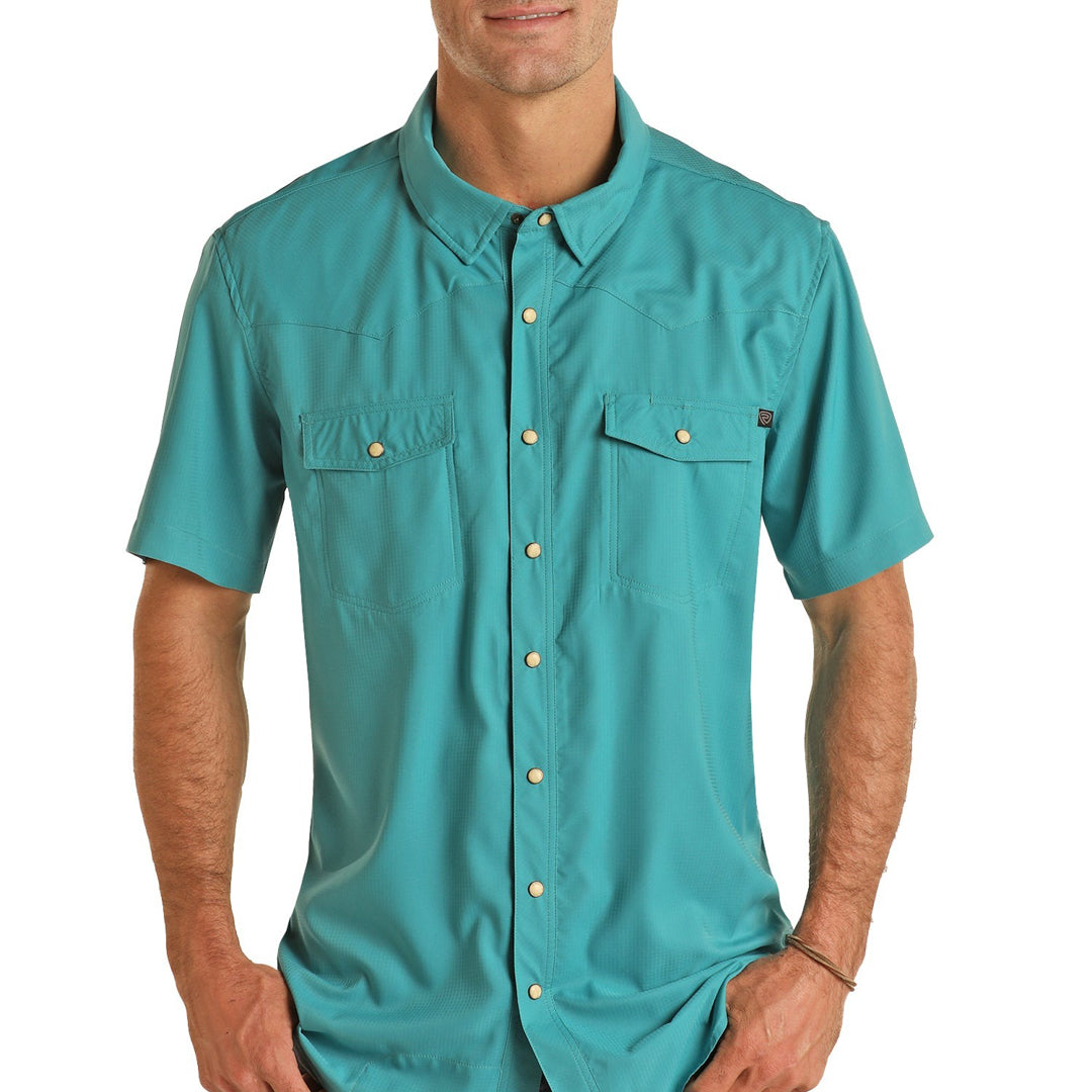 Rock & Roll Cowboy Men's TEK Ripstop Short Sleeve Shirt