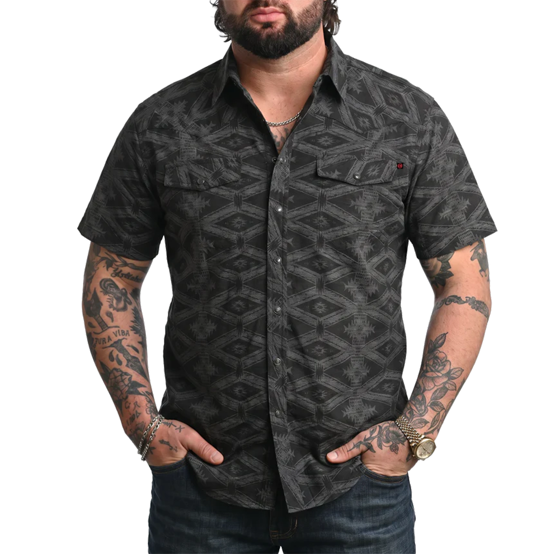 Rock & Roll Denim Men's Aztec Short Sleeve Snap Shirt
