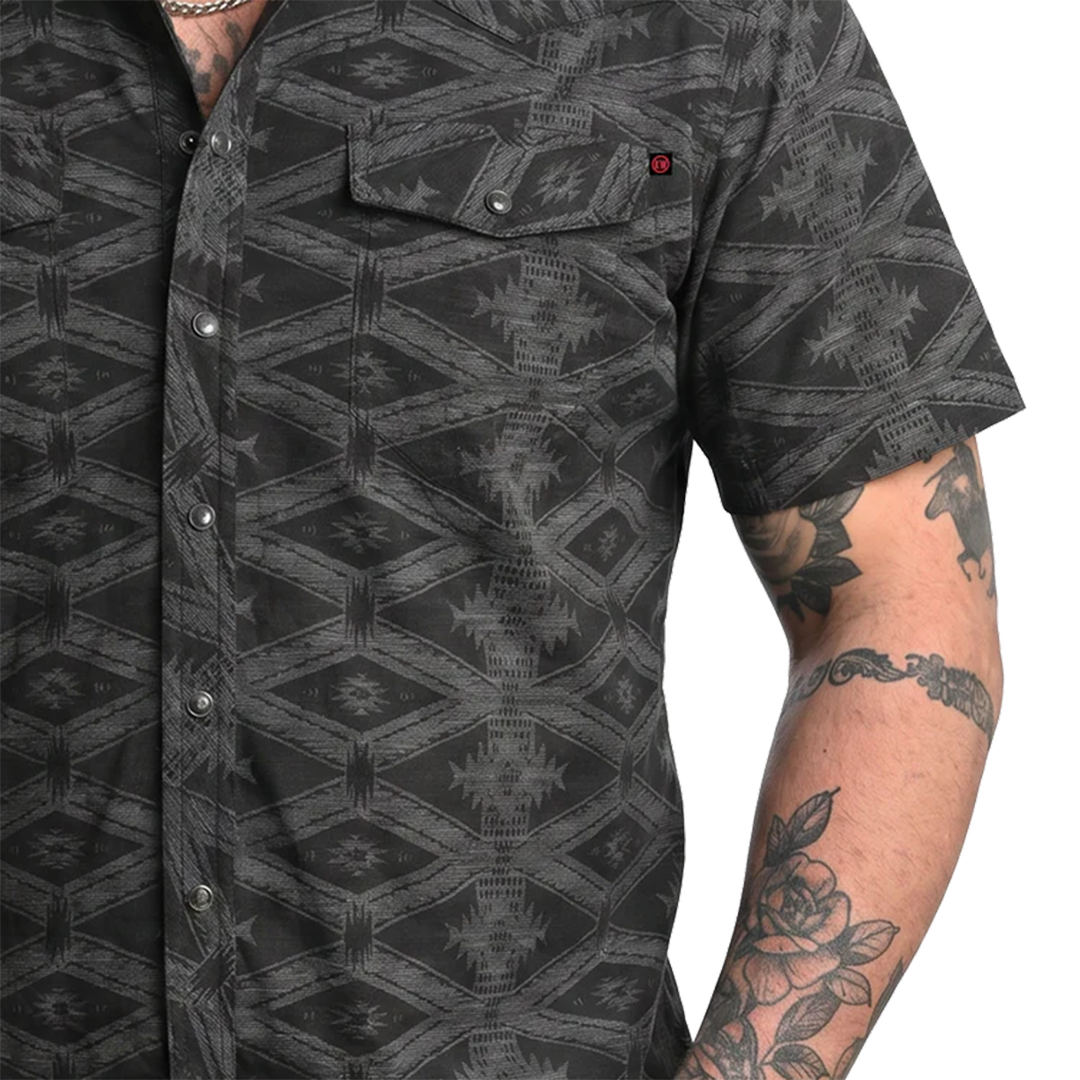 Rock & Roll Denim Men's Aztec Short Sleeve Snap Shirt