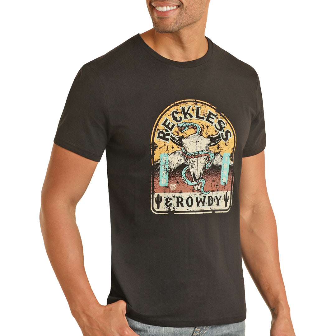 Rock & Roll Cowboy Men's Reckless Graphic T-Shirt