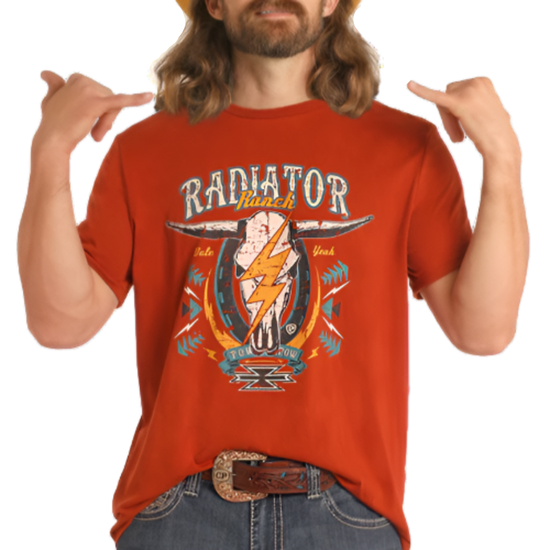 Rock & Roll Denim Unisex Brisby Radiator Ranch Lightning T-Shirt
