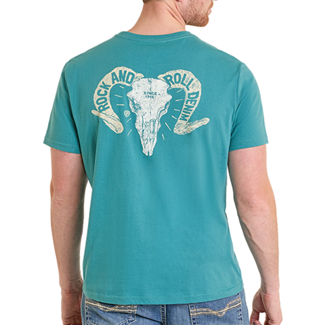 Rock & Roll Denim Unisex Skull Graphic T-Shirt