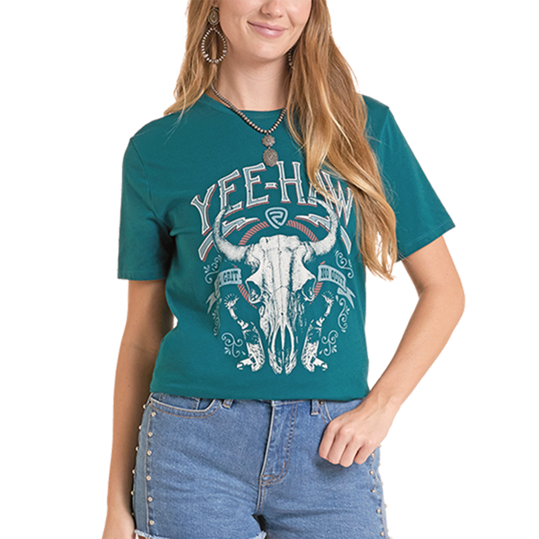 Rock & Roll Denim Unisex Skull Graphic T-Shirt
