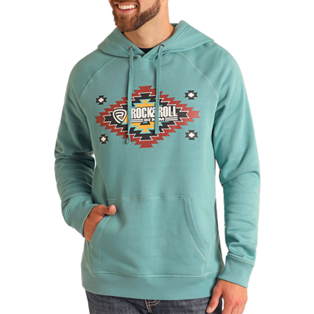 Rock & Roll Denim Unisex Aztec Logo Hoodie