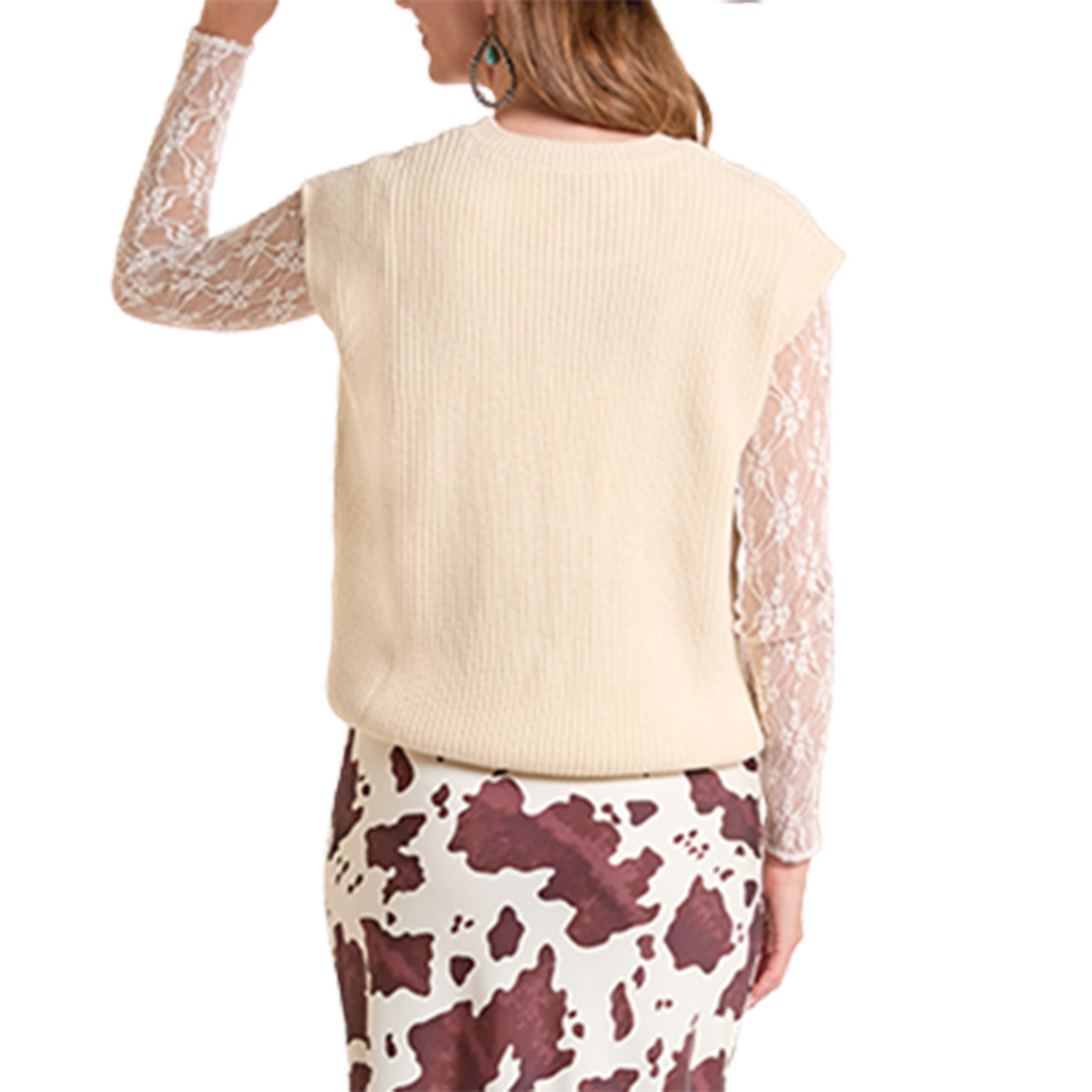 Débardeur en tricot œillet Rock & Roll Denim pour femme