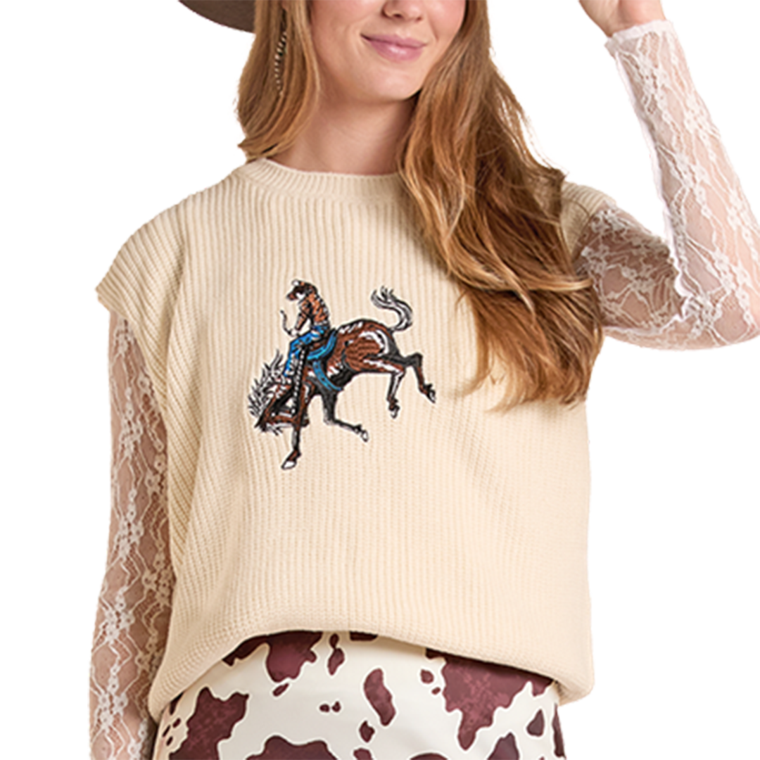 Débardeur en tricot œillet Rock & Roll Denim pour femme