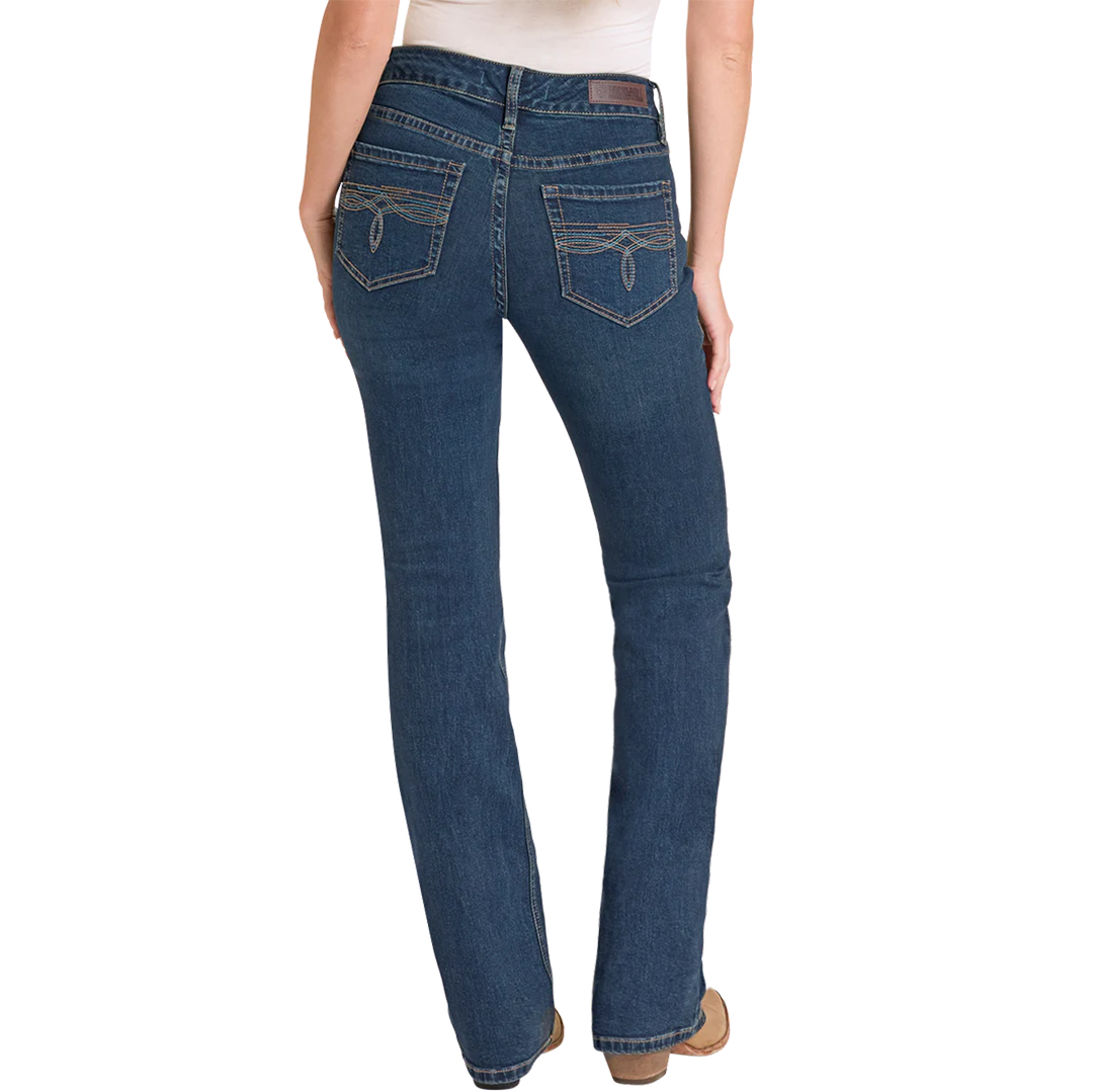 Rock & Roll Denim Women's Boot Stitch Pocket Bootcut Jeans