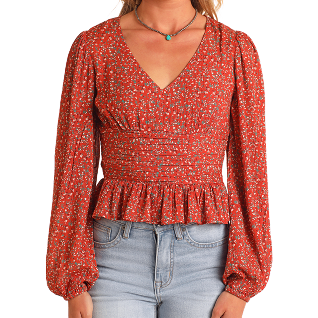 Rock & Roll Denim Women's Wrap Blouse